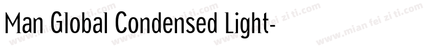 Man Global Condensed Light字体转换